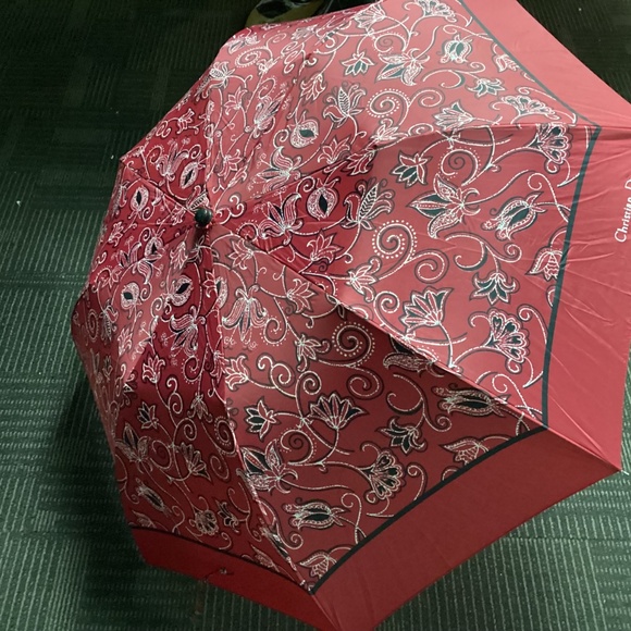 Christian Dior Umbrella RED DESIGN.  Print Multicolor Vintage♥️ - Picture 6 of 12